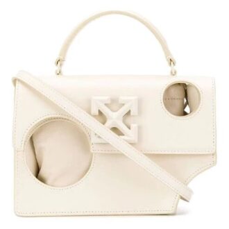 Sac à bandoulière en cuir Off-White Jitney 1.4 Tote Beige