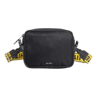 Sac à bandoulière à lanière griffée SS20 Jaune/Noir