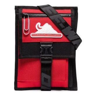 Sac à bandoulière multipoches pour homme Noir/Rouge