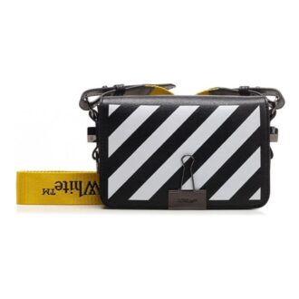 Sac à bandoulière noir Off-White Letter Micro-label Deceleration Stripe