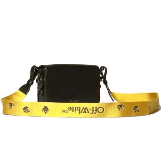Sac à bandoulière noir Off-White Letter Micro-label Deceleration Stripe