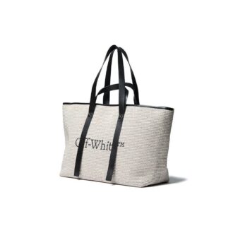 Sac à bandoulière Off-White avec logo imprimé, beige