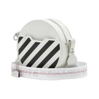 Sac à bandoulière Off-White c/o Virgil Abloh blanc circulaire à imprimé rayé