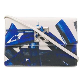 Sac à bandoulière Off-White Jitney 1.0 à motif, blanc et bleu