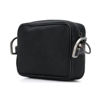 Sac à bandoulière pour homme avec logo imprimé, noir/jaune