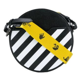 Sac à bandoulière rond Off-White Diag Noir