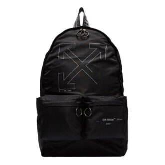 Sac à dos avec impression du logo Noir
