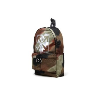 Sac à dos avec logo imprimé, motif camouflage dégradé et effet tie-dye