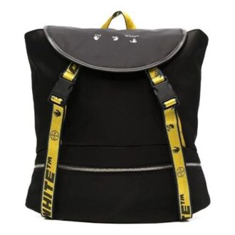 Sac à dos fonctionnel Off-White pour homme, série 21 Logo imprimé, noir