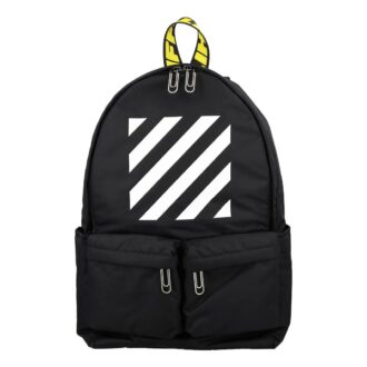 Sac à dos Off-White pour homme, logo et fermeture éclair, noir
