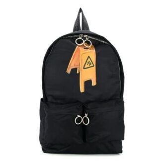 Sac à dos scolaire de style industriel à multiples poches avec 20 slogans classiques imprimés en lettres de l&rsquo;alphabet