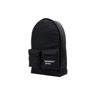 Sac à dos tendance et stylé avec slogan imprimé, noir