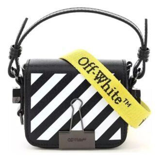 Sac en cuir Off-White Deceleration, petit format, noir