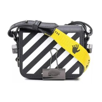 Sac en cuir Off-White Deceleration, petit format, noir