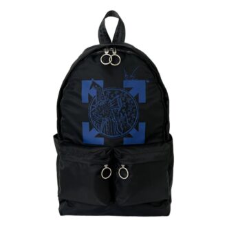 Sac à main Off-White pour homme avec logo flèche classique et fermeture à glissière, noir