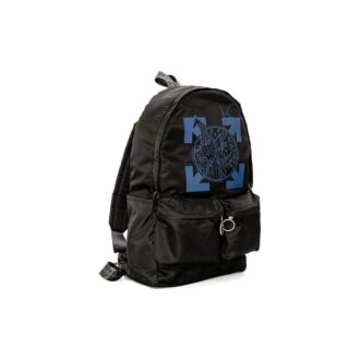 Sac à main Off-White pour homme avec logo flèche classique et fermeture à glissière, noir