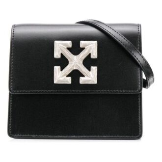 Sac messager en cuir Arrow unisexe noir