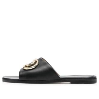 Sandales en cuir Off-White Paperclip « Black Gold »