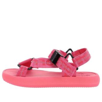 Sandales Trek en nylon blanc cassé, rose