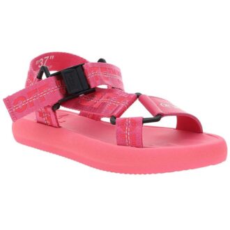 Sandales Trek en nylon blanc cassé, rose