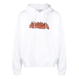 Short ample blanc pour homme Off-White FW22 avec logo alphabétique imprimé et cordon de serrage