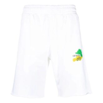 Short à bords frangés « White »