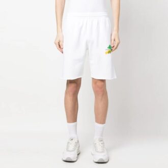 Short à bords frangés « White »