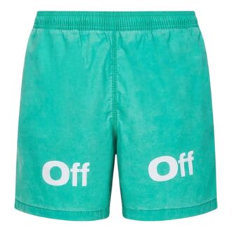 Short de bain Off-White Bounce Off Sunset « Vert »