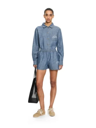 Short de pyjama en denim chambray