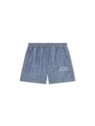 Short de pyjama en denim chambray