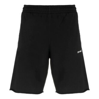 Short de sport droit à logo chaîne et flèche, noir