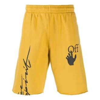 Short de sport imprimé Arrows FW20 pour homme, jaune