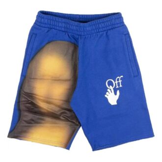 Short de survêtement Blurred Monalisa « Bleu »