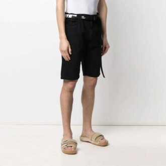 Short en jean pour homme SS21 Logo Noir
