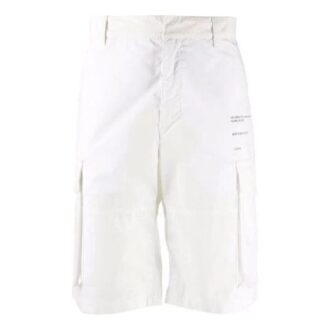 Shorts cargo à poche imprimé logo SS21 Blanc