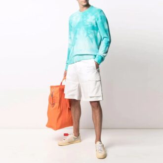 Shorts cargo à poche imprimé logo SS21 Blanc