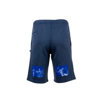 Shorts décontracté avec logo alphabétique, version bleue