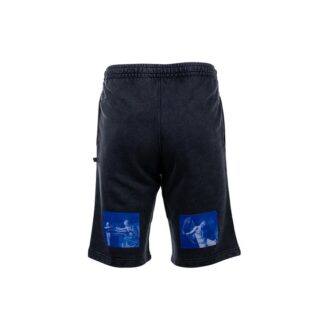 Shorts décontracté avec logo alphabétique, version grise Shorts décontracté avec logo alphabétique, version grise