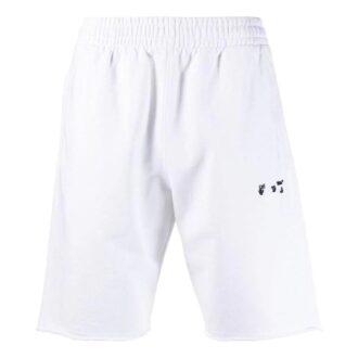 Shorts décontractés Off-White pour homme, collection automne-hiver 2022, avec logo, blanc Shorts décontractés Off-White pour homme, collection automne-hiver 2022, avec logo, blanc