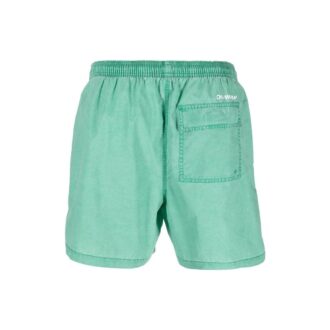 Shorts décontractés Off-White pour homme FW22 avec imprimé logo, version verte Shorts décontractés Off-White pour homme FW22 avec imprimé logo, version verte