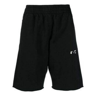 Shorts décontractés Off-White pour homme SS22 avec logo imprimé, version noire Shorts décontractés Off-White pour homme SS22 avec logo imprimé, version noire