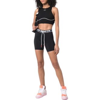 Shorts de course Off-White avec logo à la taille « Noir »
