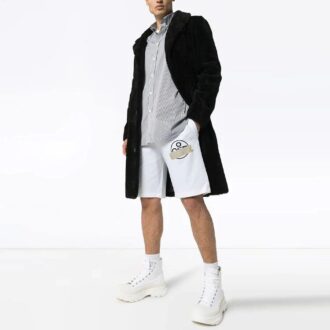 Shorts de sport avec logo imprimé Blanc