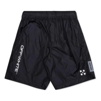 Shorts de sport bleu marine pour homme Off-White C/O VIRGIL ABLOH avec logo à la taille