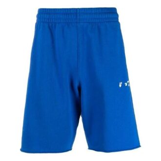 Shorts de sport imprimés logo, coupe ajustée, bleu