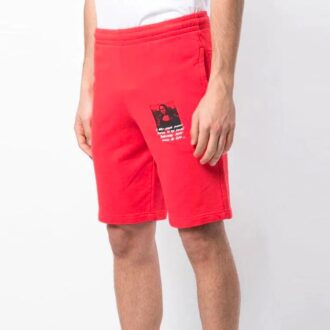 Shorts de sport imprimés Mona Lisa pour homme, rouge