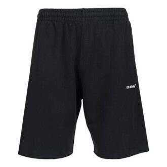 Shorts de sport Off-White pour homme SS22 avec logo imprimé, version noire