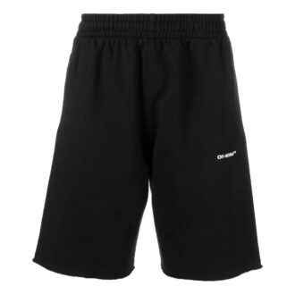Shorts droit ample Off-White pour homme, collection printemps-été 2022, imprimé logo alphabétique, noir Shorts droit ample Off-White pour homme, collection printemps-été 2022, imprimé logo alphabétique, noir