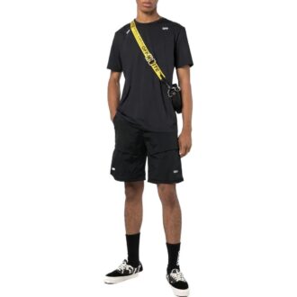 Shorts droit à cordon de serrage unie Off-White pour homme SS22 Noir Shorts droit à cordon de serrage unie Off-White pour homme SS22 Noir