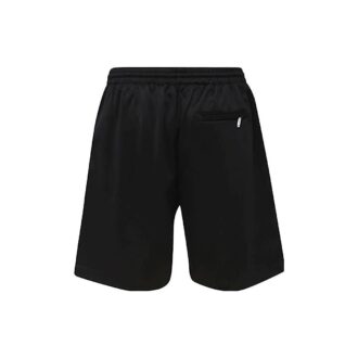 Shorts droit à taille élastique et imprimé logo Off-White pour homme, collection printemps-été 2022, version standard, noir Shorts droit à taille élastique et imprimé logo Off-White pour homme, collection printemps-été 2022, version standard, noir